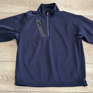 Zero Restriction Golf Sweater Mens Medium Navy Blue Pullover Athletic Casual
